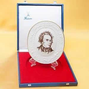 Фарфоровое Панно - Плакетка «Франц Петер Шуберт» MEISSEN / МЕЙСЕН, Германия -1978 год.