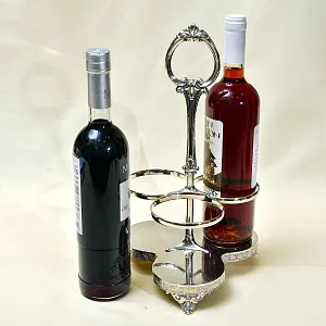 Винтажная Металлическая Подставка для Винных бутылок, Silverpalted Англия SHEFFIELD 50 гг.