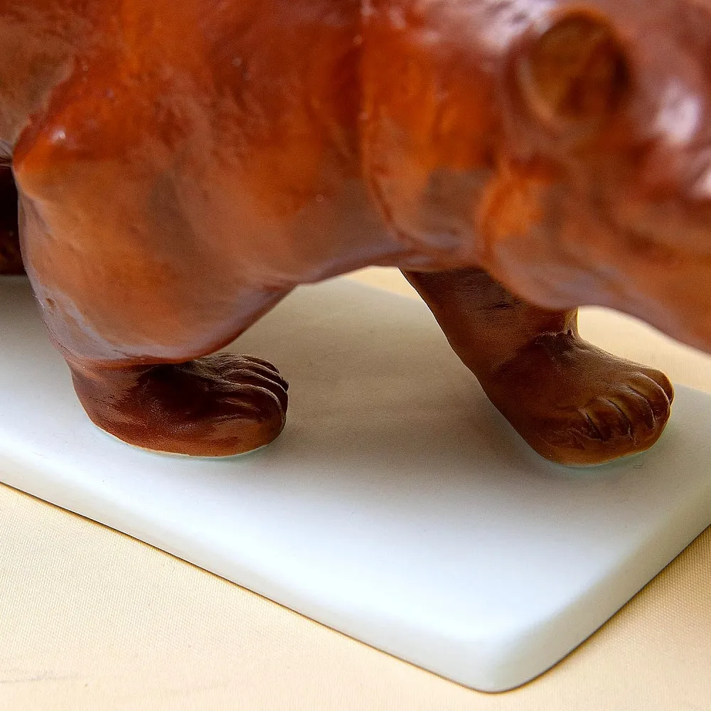 Редкость! Авторская фарфоровая статуэтка «БУРЫЙ МЕДВЕДЬ», Wallendorf Германия - 1963 год..