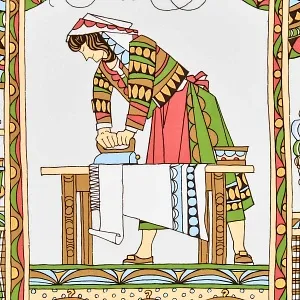 Коллекционная Тарелка «Ремесла. Глажение», Фарфор, Hutschenreuther Германия - 1987 год. 
