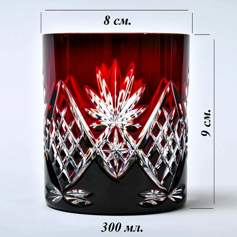 Редкость! «Рубиновый Хрусталь» Набор Стаканы для Виски DOROTHEENHUTTE Германия.