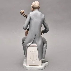 Коллекционная Фарфоровая статуэтка «Музыкант. ВИОЛОНЧЕЛИСТ», Lladro Испания 70-е годы.