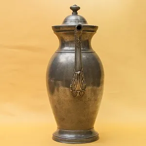 Антикварный Классический Большой Оловянный Кофейник на 3 литра. Бельгия,  ХIХ век.