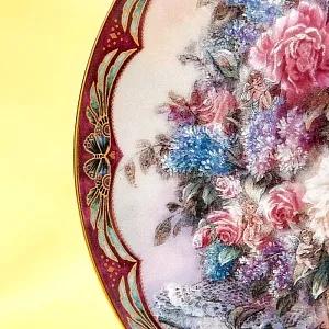 Коллекционная Тарелка «Волшебный букет», Фарфор W.J.GEORGE США -1993 год.