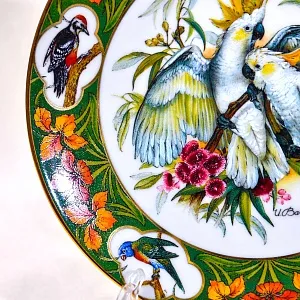 Редкость! Коллекционная Тарелка «Какаду» Фарфор, Hause Schirnding, Германия - 1994 год.
