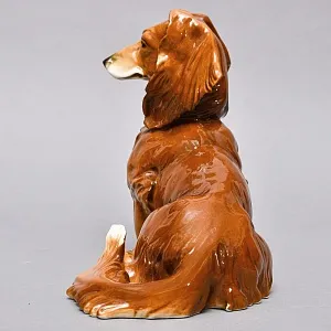 Коллекционная Фарфоровая статуэтка «Собака - Длинношерстная Такса», Karl Ens Германия.