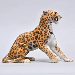 Коллекционная Фарфоровая статуэтка «ЯГУАР», Bing&Grøndahl Дания - середина ХХ века.