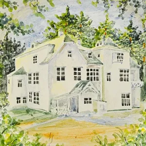 Авторская Настенная Фаянсовая Тарелка «Музей Заповедник Поленово» роспись, ЗиК Конаково СССР. 