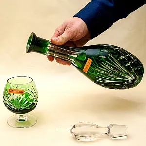 Набор для коньяка Графин и 6-ть Бокалов серия «NIERSTEIN» Цветной Хрусталь, NACHTMANN Германия.