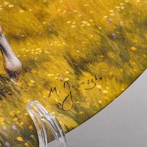 Коллекционная Фарфоровая тарелка «Лошади. Скачки на лугу», Furstenberg Германия - 1996 год.