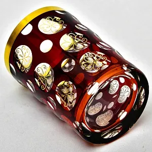 Коллекционная Вазочка - Карандашница «Рубиновый Хрусталь», ERNST WITTIG, Германия, середина ХХ века.