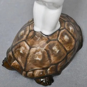 Антикварная Фарфоровая статуэтка «Девочка на черепахе», ROSENTHAL Германия, середина ХХ века.