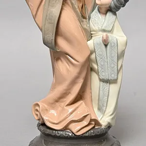 Коллекционная Фарфоровая статуэтка «Японская мама и дочь», Nao by Lladro Испания, 80-е гг. 