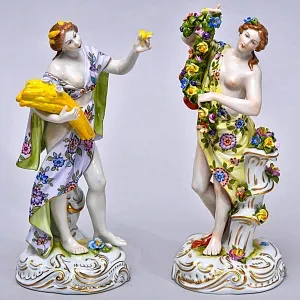 Редкость!!! Фарфоровая статуэтка «Девушка. ЛЕТО» из коллекции «Времена года», VOLKSTEDTER Германия.