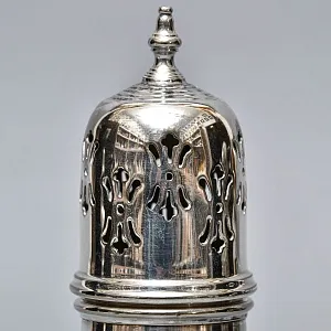 Металлическая Баночка - Емкость для сахарной пудры, Sheffield, Англия 50 гг.