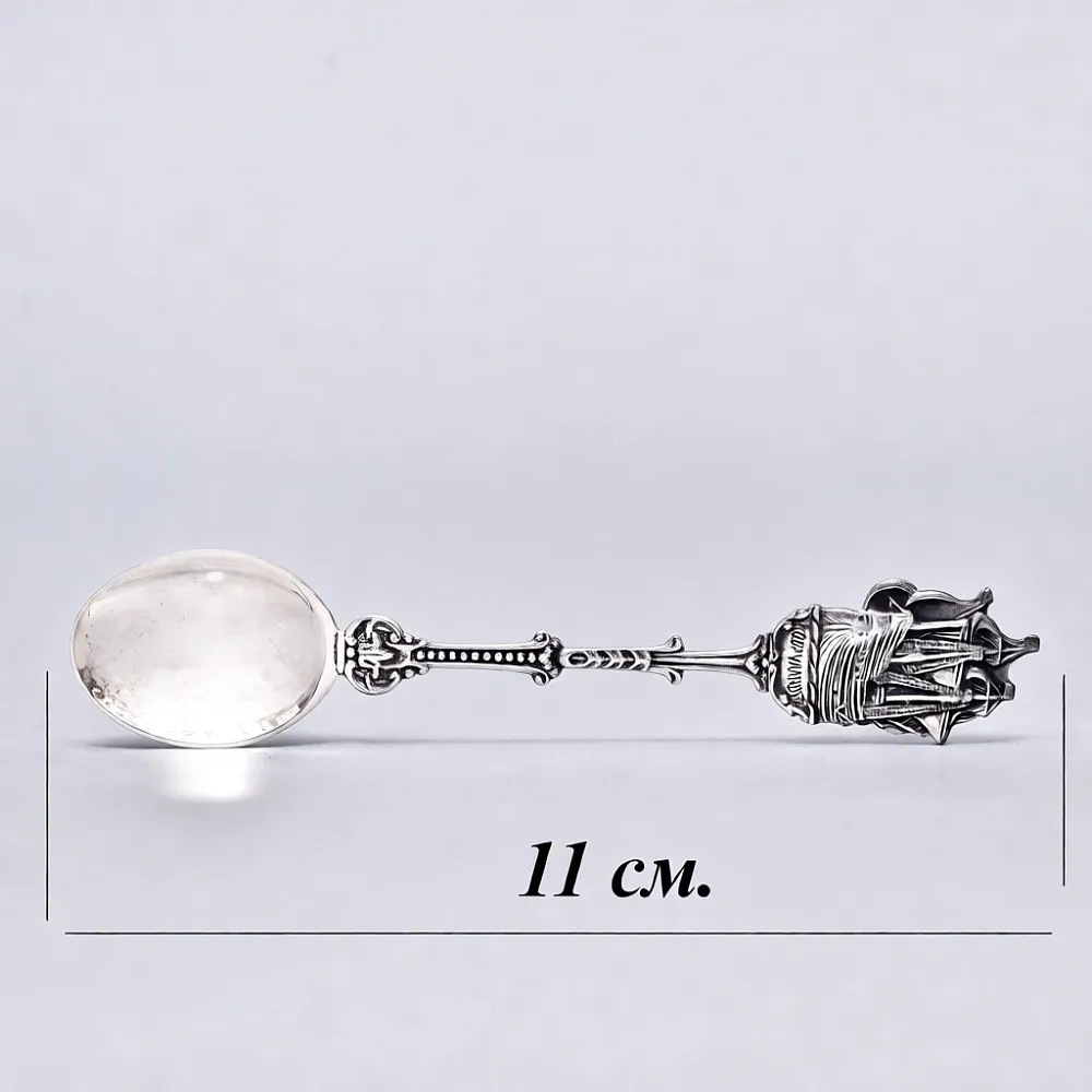 Сервировочный Набор Коллекционных  Десертных Ложек «Парусные Корабли», Silverplate Германия.