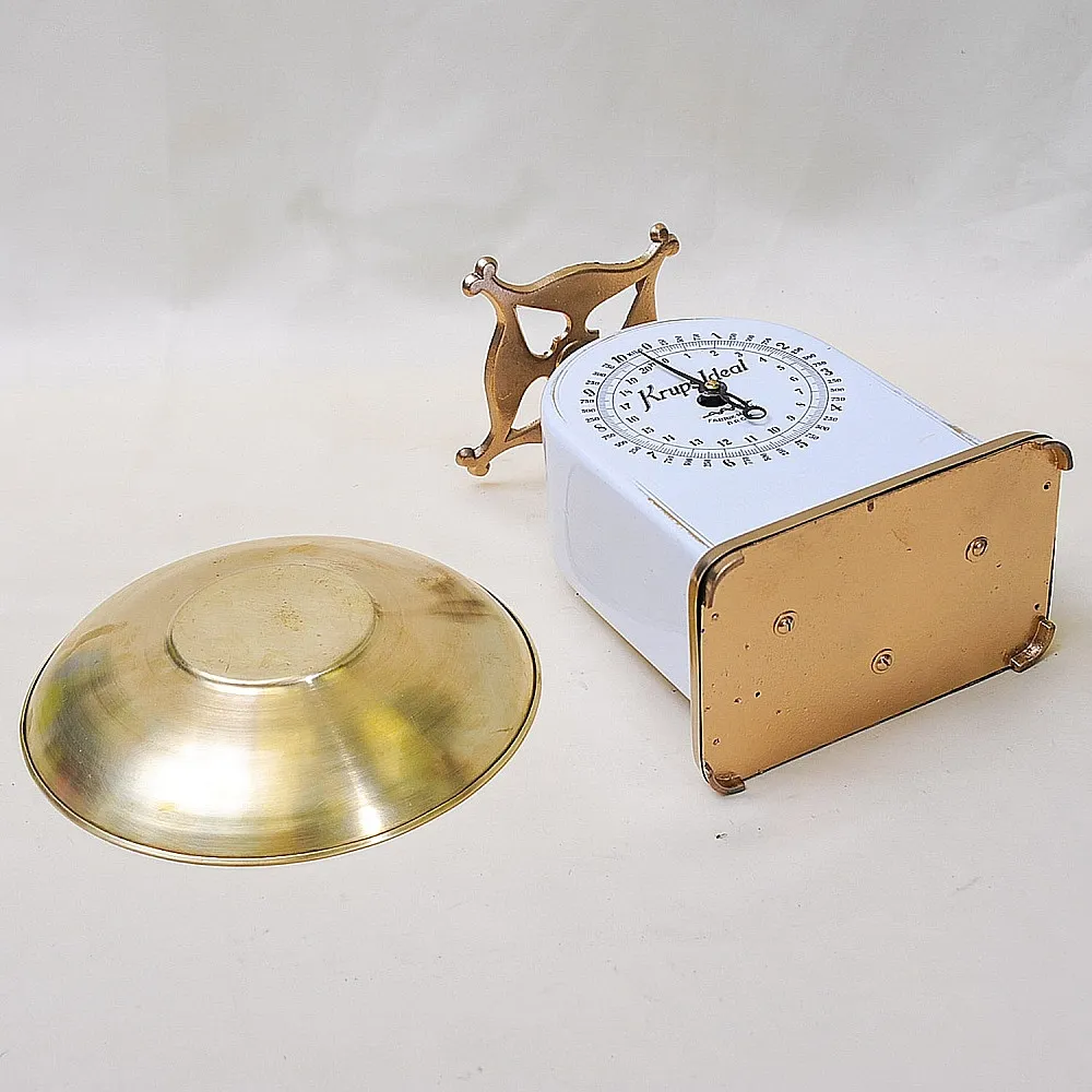 Редкость! Старинные Кухонные Фарфоровые Весы на 10кг. KRUPS IDEAL, Германия -1915 год.