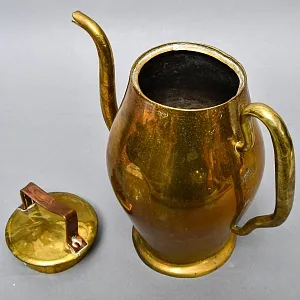 Антикварный Латунный Кофейник - Чайник - Кувшин на 4,5 литра, Франция начало ХХ века.