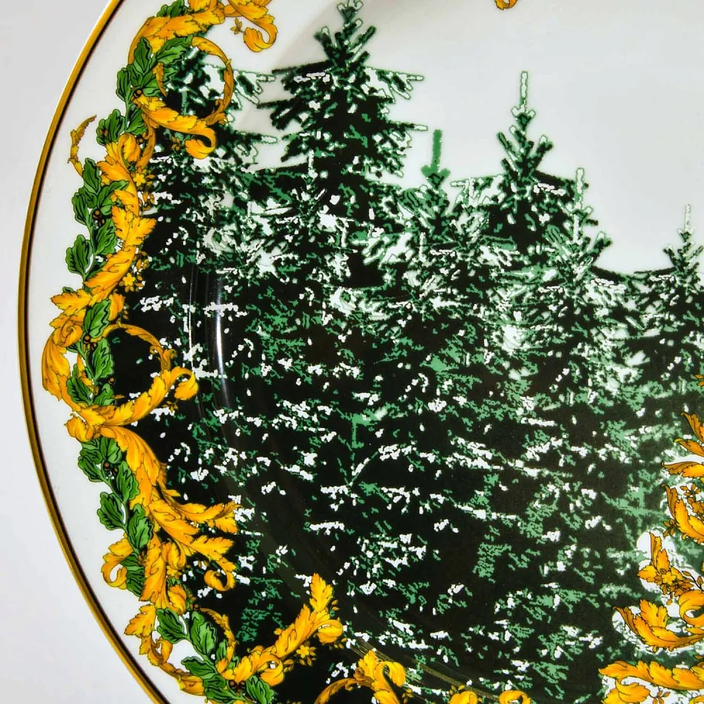«Рождество Зимняя ночь» - Коллекционная Фарфоровая Тарелка - Блюдо, VERSACE, Rosenthal Германия.