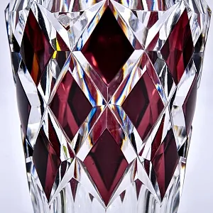 Коллекционная Аметистовая Ваза, Хрусталь VAL SAINT LAMBERT, Бельгия, конец 60-х гг.