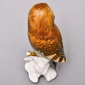 Коллекционная Фарфоровая статуэтка «Птица - СОВА», Карл Энс / Karl Ens Германия, середина ХХ века. 