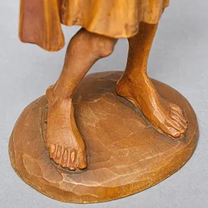 Редкая Антикварная Коллекционная Деревянная статуэтка «Бедный Волынщик», Англия начало ХХ века.