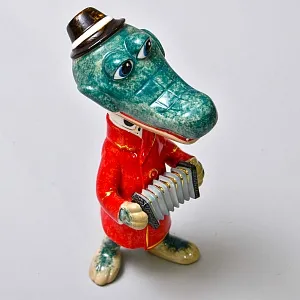 Авторская Коллекционная Фарфоровая Статуэтка «Крокодил Гена», Россия.