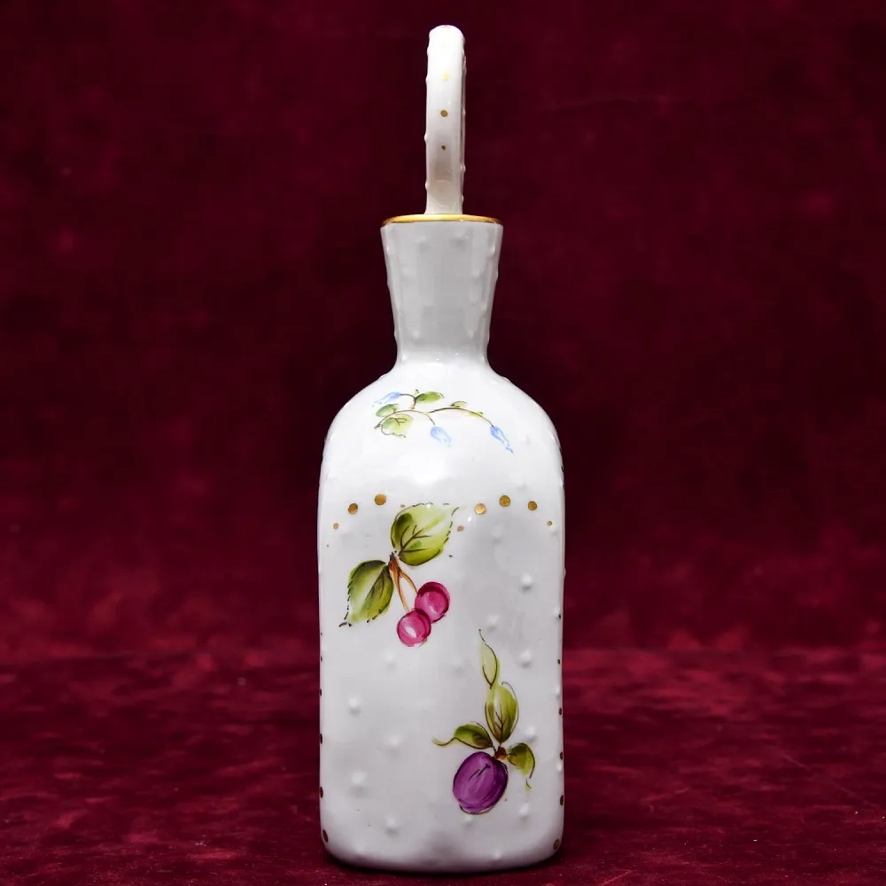 Винтажный Фарфоровый Флакон - Штоф «ПЛОДЫ», Sevres Style ФРАНЦИЯ, середина ХХ века.