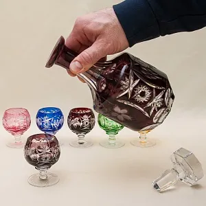 Набор Графин и 6-ть Рюмок «Marsala Glass - Виноград», Хрусталь NACHTMANN Германия, 60 -е годы ХХ века