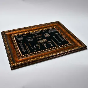 Настенное Коллекционное Панно - Картина «Старинные Замки и Засовы», Россия конец XIX - начало ХХ века.