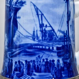 Коллекционная Пивная Кружка «Спуск Корабля на воду», фарфор, Berlin Design Германия -1980 год.
