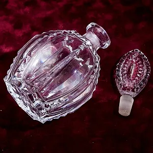 Винтажный Хрустальный Соусник - Графинчик с пробкой BEYER Германия 60-е годы ХХ века.