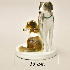 Фарфоровая Статуэтка Пара Собак «Русские Псовые Борзые»,Карл Энс / Karl Ens, Германия -1932 год.