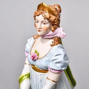 Коллекционная Фарфоровая статуэтка «Наполеон Бонапарт и Луиза Прусская» Scheibe-Alsbach Германия. 