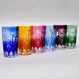 Хрустальные Стаканы для Воды серия «Виноград» - 6 штук, NACHTMANN Германия, 70-е гг.