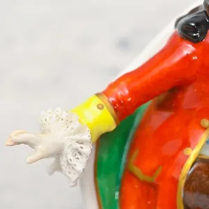 Редкость! Статуэтка «ЛЮБОВНЫЙ РОМАН», Кружевной Фарфор VOLKSTEDT, Германия - середина ХХ века.