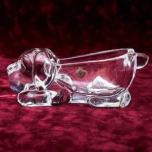 Хрустальная Мелочевница или Пепельница «Собака». Vannes Le Chatel Франция -60гг.