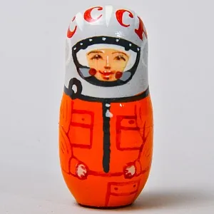 Авторский Сувенир - Памятный Подарок - «Матрёшка - Космонавты СССР», Дерево - Россия. 