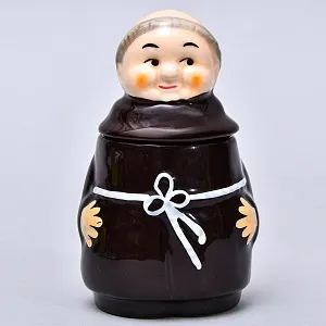 Фарфоровый Соусник - Баночка с крышкой на 150 мл. «Очаровательный Монах», Италия.