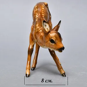 Коллекционная Фарфоровая статуэтка «Пятнистый Олененок», Hutschenreuther Германия, 50-е гг.