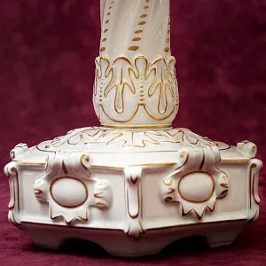 Фарфоровая Настольная Электрическая Лампа - Светильник SANDIZELL, Германия 1951-1960 гг.