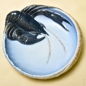 Фарфоровая Пепельница - Визитница - Мелочевница «РАК», Royal Copenhagen Дания, 1959 год.