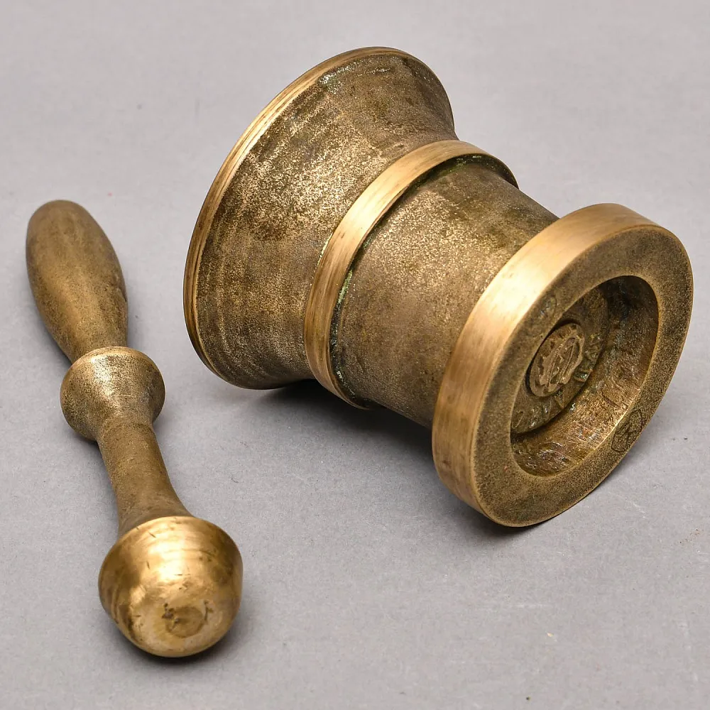 Старинная Бронзовая Ступка для размельчения сухих продуктов, СССР -70-е годы ХХ века.