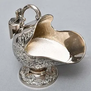 Винтажная Металлическая Сахарница с Совочком Silverplated, Италия.