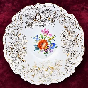 Коллекционное Сервировочное Блюдо - Тарелка, Фарфор MEISSEN, Германия -1978 год.