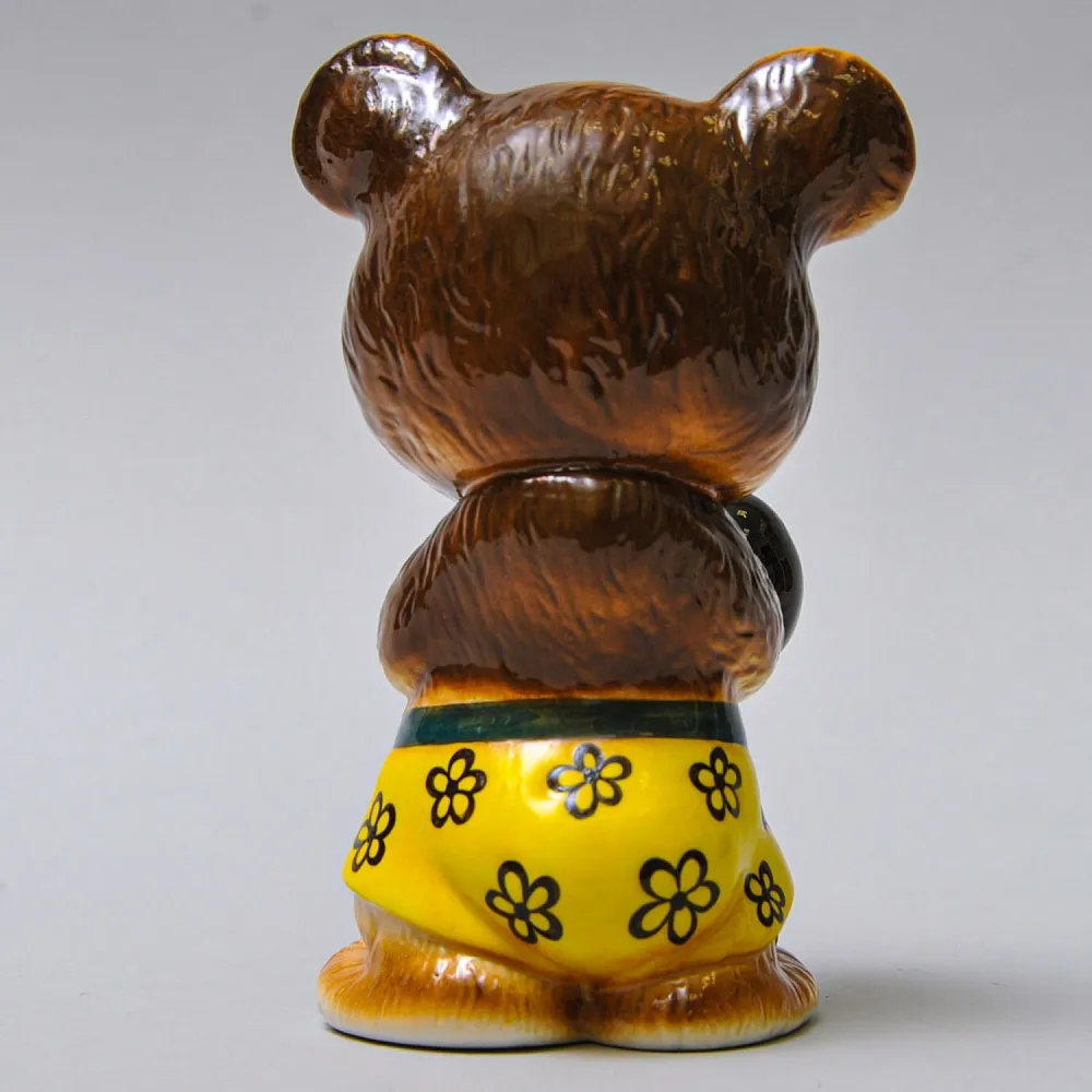 Коллекционная Фарфоровая Статуэтка «Олимпийский Мишка - Боксер», Россия.