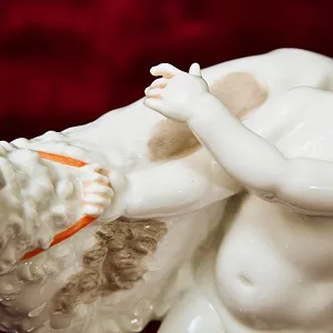 Антикварная Фарфоровая Статуэтка «ПУТТИ И СОБАКА БОРЗАЯ», ROSENTHAL Германия - 1934 год.