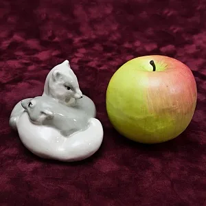 Коллекционная Фарфоровая статуэтка «ДВА ПЕСЦА», Артель Прогресс СССР, 1946 - 1960 годы.