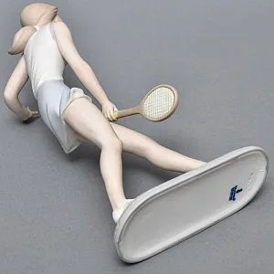 Парные Фарфоровые статуэтки «Теннисистка и Теннисист», Lladro Испания, 1982 - 1987 годы. 