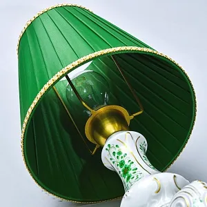 Настольная Электрическая Лампа - Светильник «APPONYI GREEN» Фарфор Lindner, Германия 80 -е годы ХХ века.